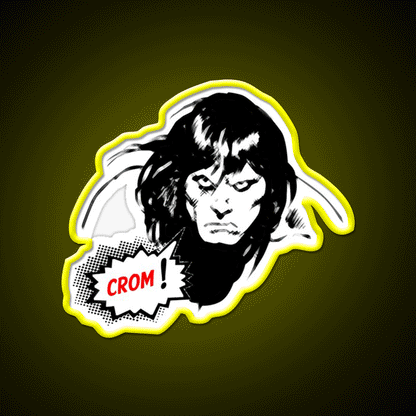 Crom The Unkind God Of Barbarians Has Returned Gym Fitness Led Neon Sign Rgb Color - Custom LED neon sign front view