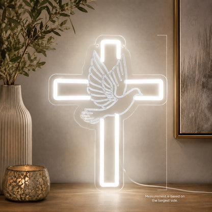 Cross And Dove LED Neon Sign color grid