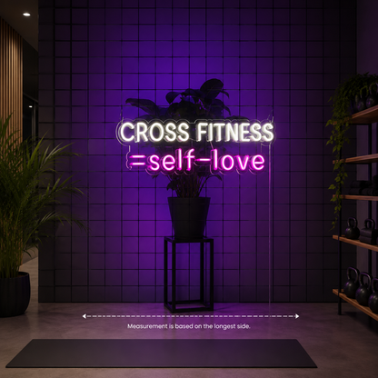 Cross Fitness Self Love LED Neon Sign - 04 Size Image