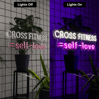Cross Fitness Self Love LED Neon Sign - Shineneon