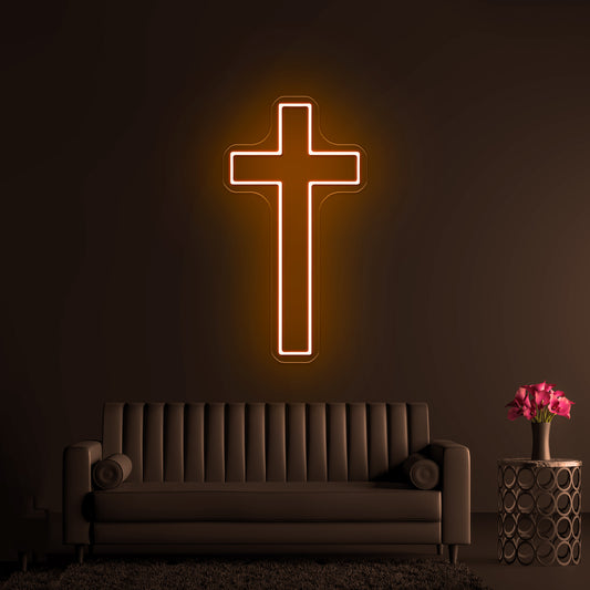 Cross light Led Neon Sign Holly Cross Neon Sign For Wall Decor