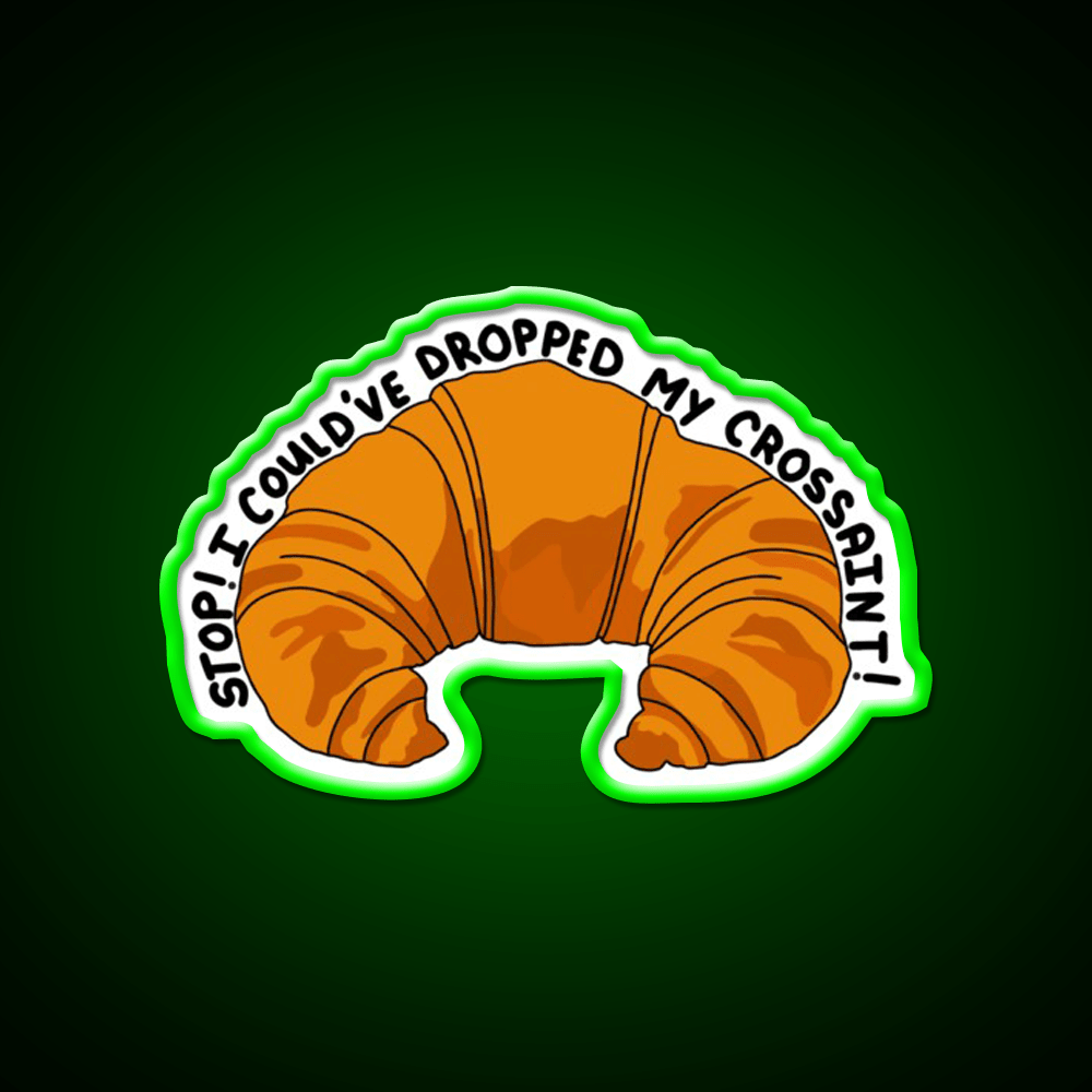 Crossaint Meme Snack Food Led Neon Sign Rgb Color - Shineneon