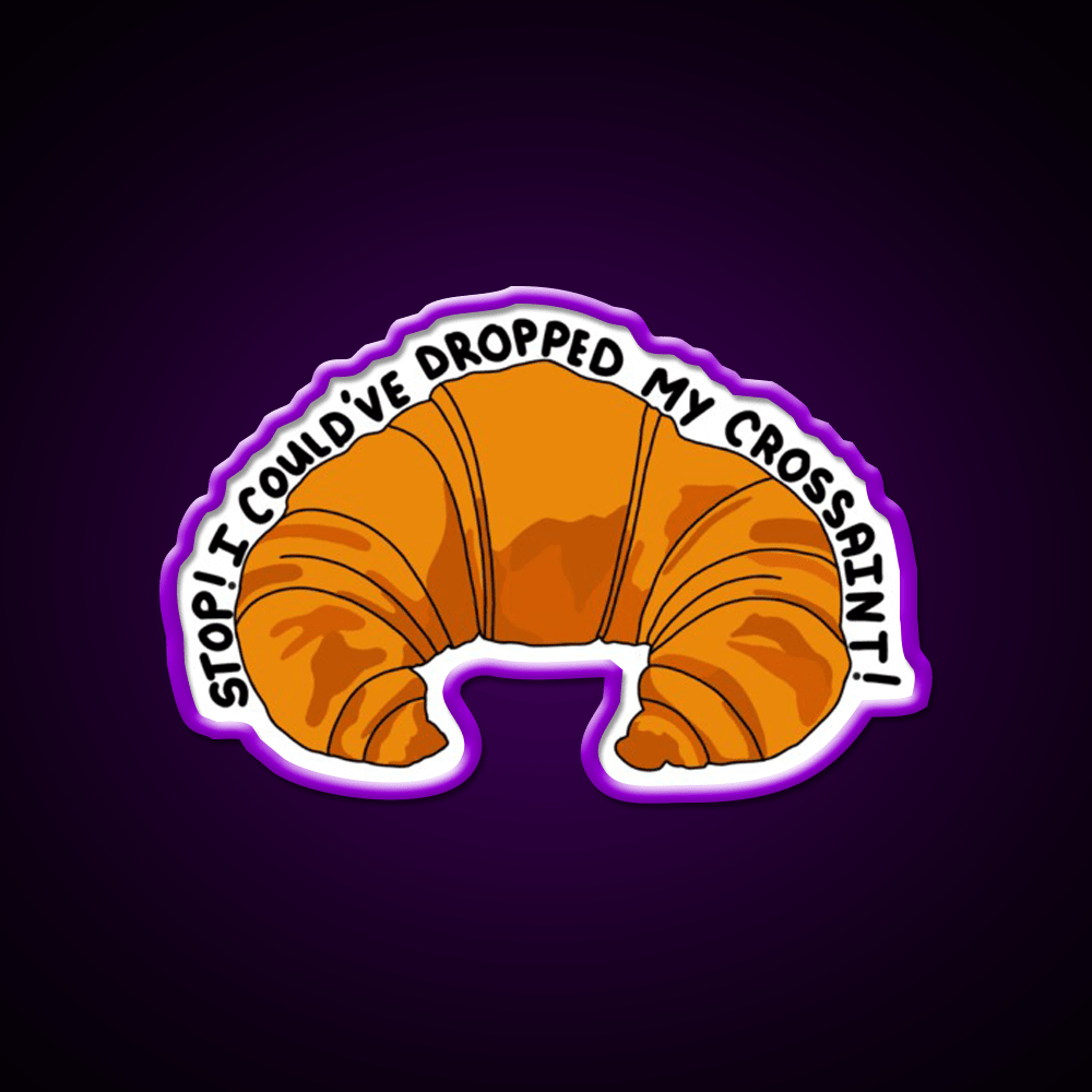 Crossaint Meme Snack Food Led Neon Sign Rgb Color - Shineneon