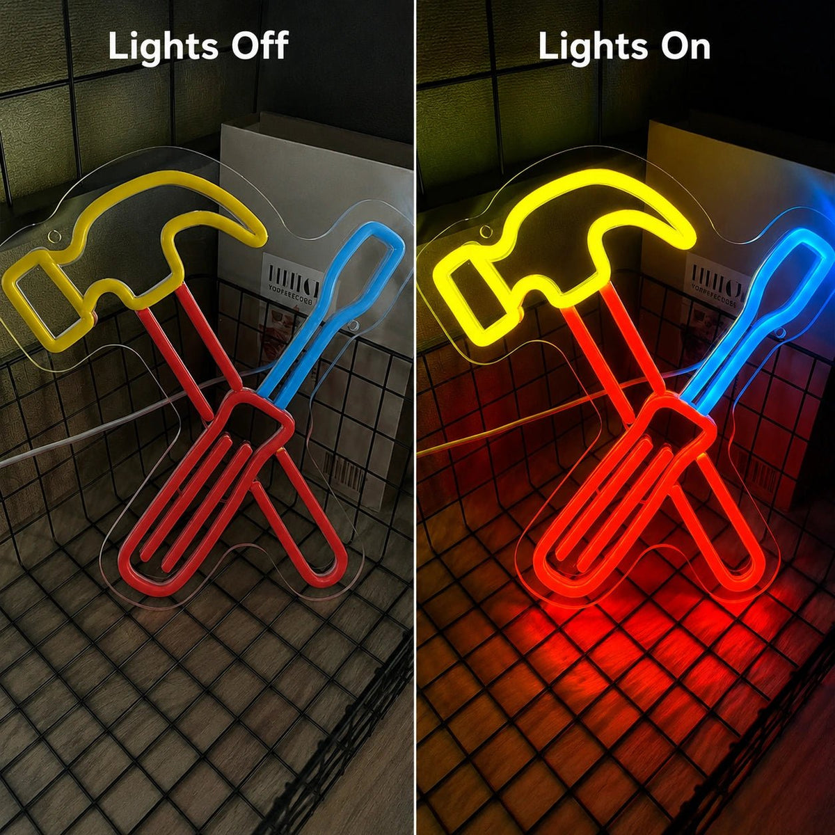 Crossed Hammer And Screwdriver LED Neon Sign - Shineneon