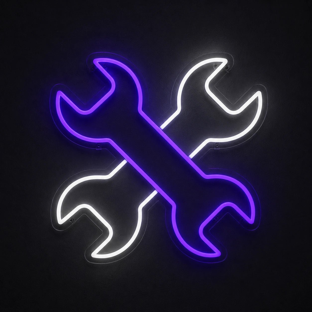 Crossed Mechanic Wrenches Vintage LED Neon Sign - Shineneon