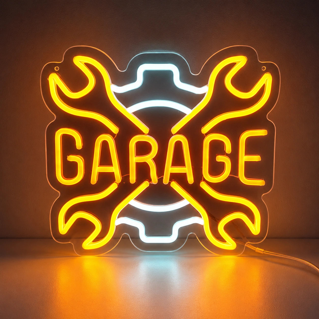 Crossed Wrenches Garage Neon Sign LED Neon Sign main product image