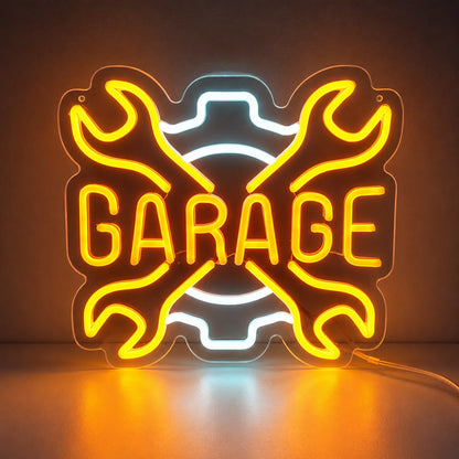 Crossed Wrenches Garage Neon Sign LED Neon Sign main product image