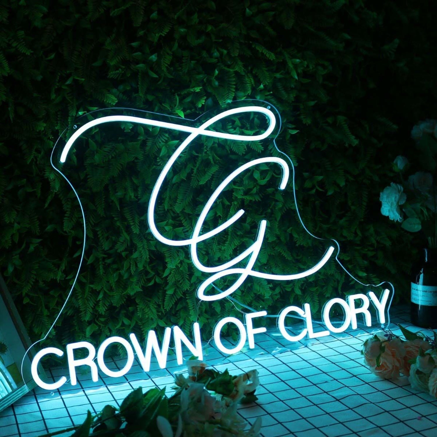 Crown Of Glory Blue Led Neon Sign - Shineneon