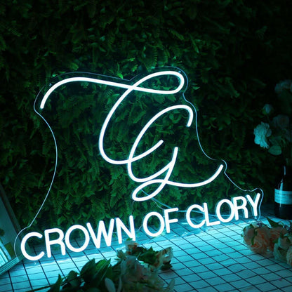 Crown Of Glory Blue Led Neon Sign - Shineneon