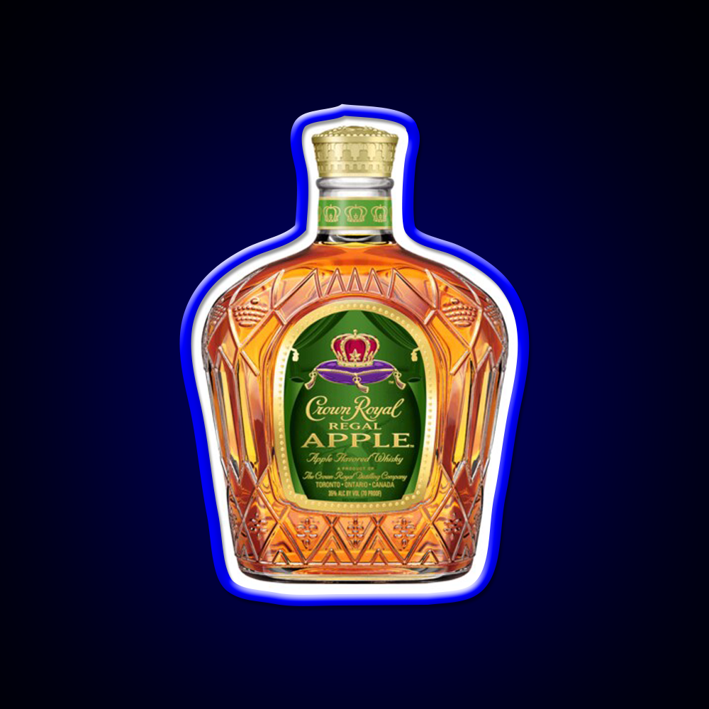 Crown Royal Apple Bottle Beer Bar Decor Led Neon Sign Rgb Color - LED neon sign view 5