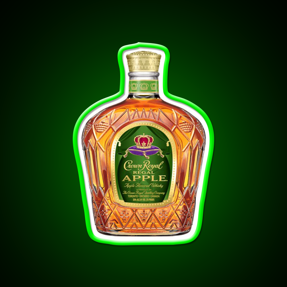 Crown Royal Apple Bottle Beer Bar Decor Led Neon Sign Rgb Color - LED neon sign view 8
