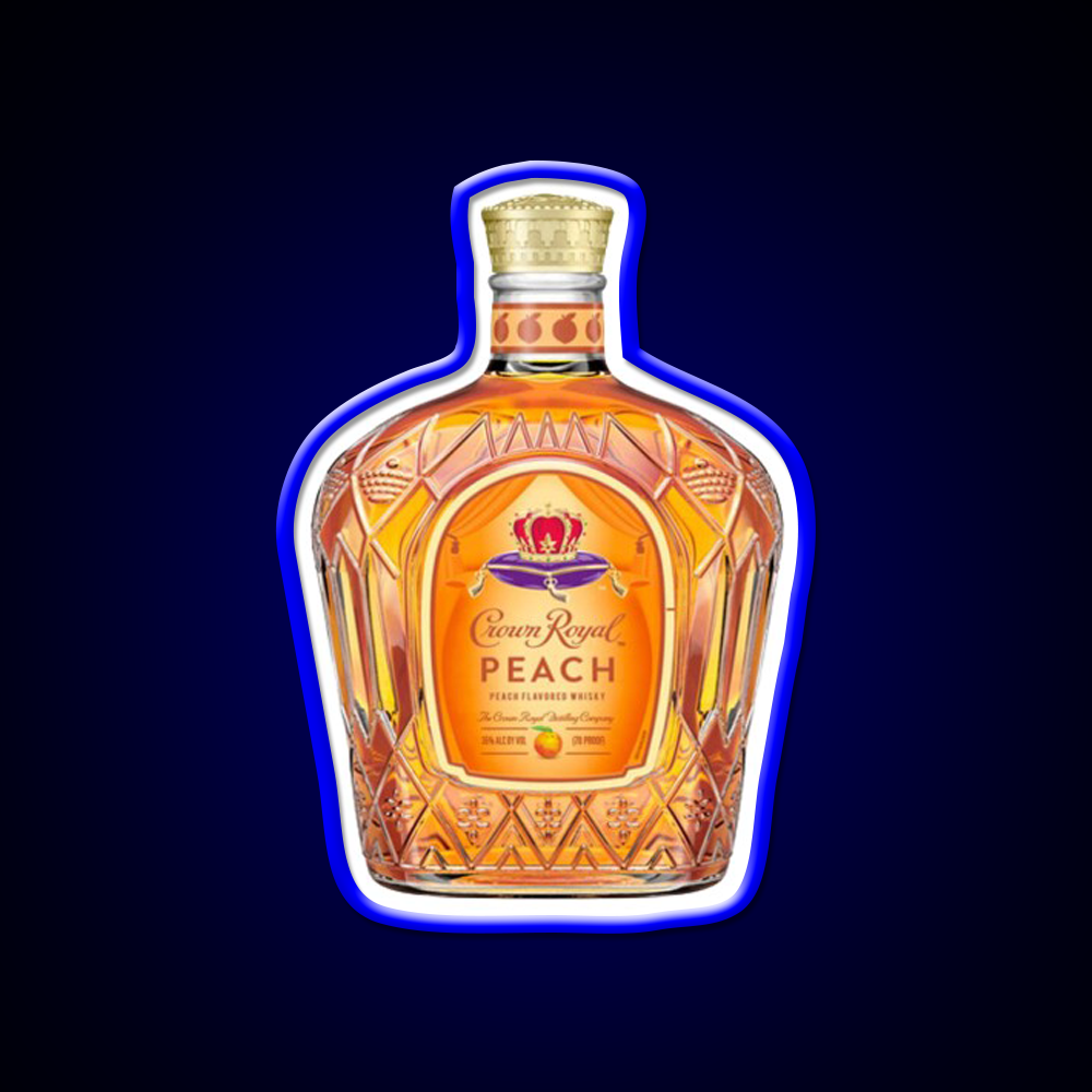 Crown Royal Peach Bottle Beer Bar Decor Led Neon Sign Rgb Color - LED neon sign view 5