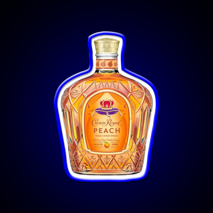 Crown Royal Peach Bottle Beer Bar Decor Led Neon Sign Rgb Color - LED neon sign view 5