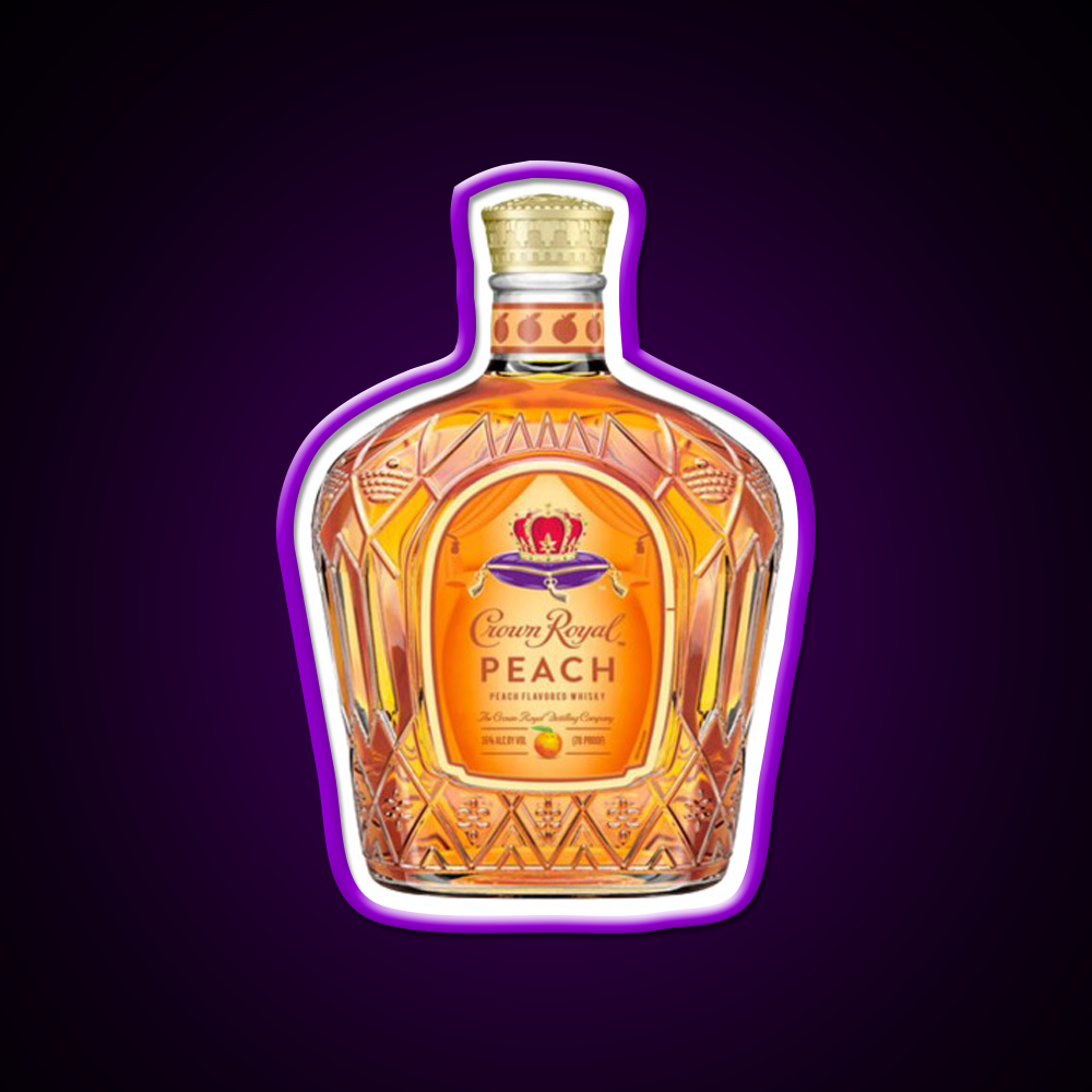 Crown Royal Peach Bottle Beer Bar Decor Led Neon Sign Rgb Color - LED neon sign view 9
