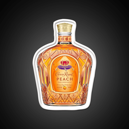 Crown Royal Peach Bottle Whiskey Drink Bar Led Neon Sign Rgb Color - Shineneon