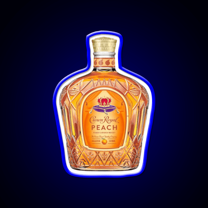 Crown Royal Peach Bottle Whiskey Drink Bar Led Neon Sign Rgb Color - Shineneon