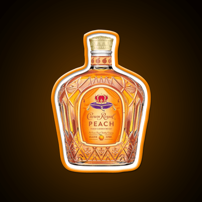 Crown Royal Peach Bottle Whiskey Drink Bar Led Neon Sign Rgb Color - Shineneon