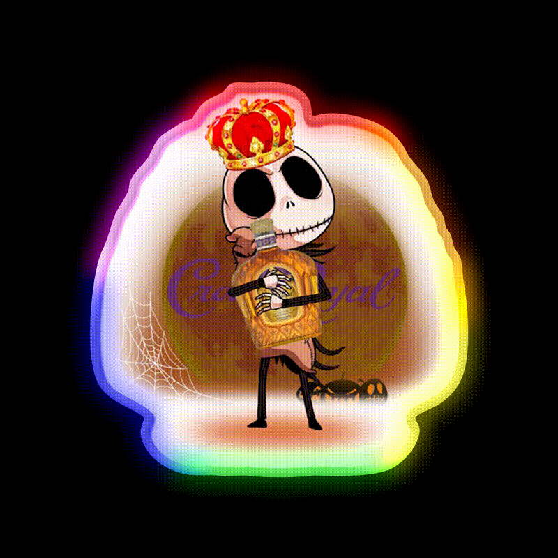 Crown Royal Whiskey Drink Bar Led Neon Sign Wall Art Rgb Color