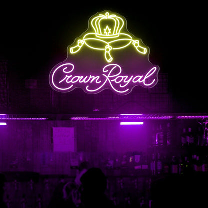 Crown Royal Words Crown Bar Neon Sign | Shineneon