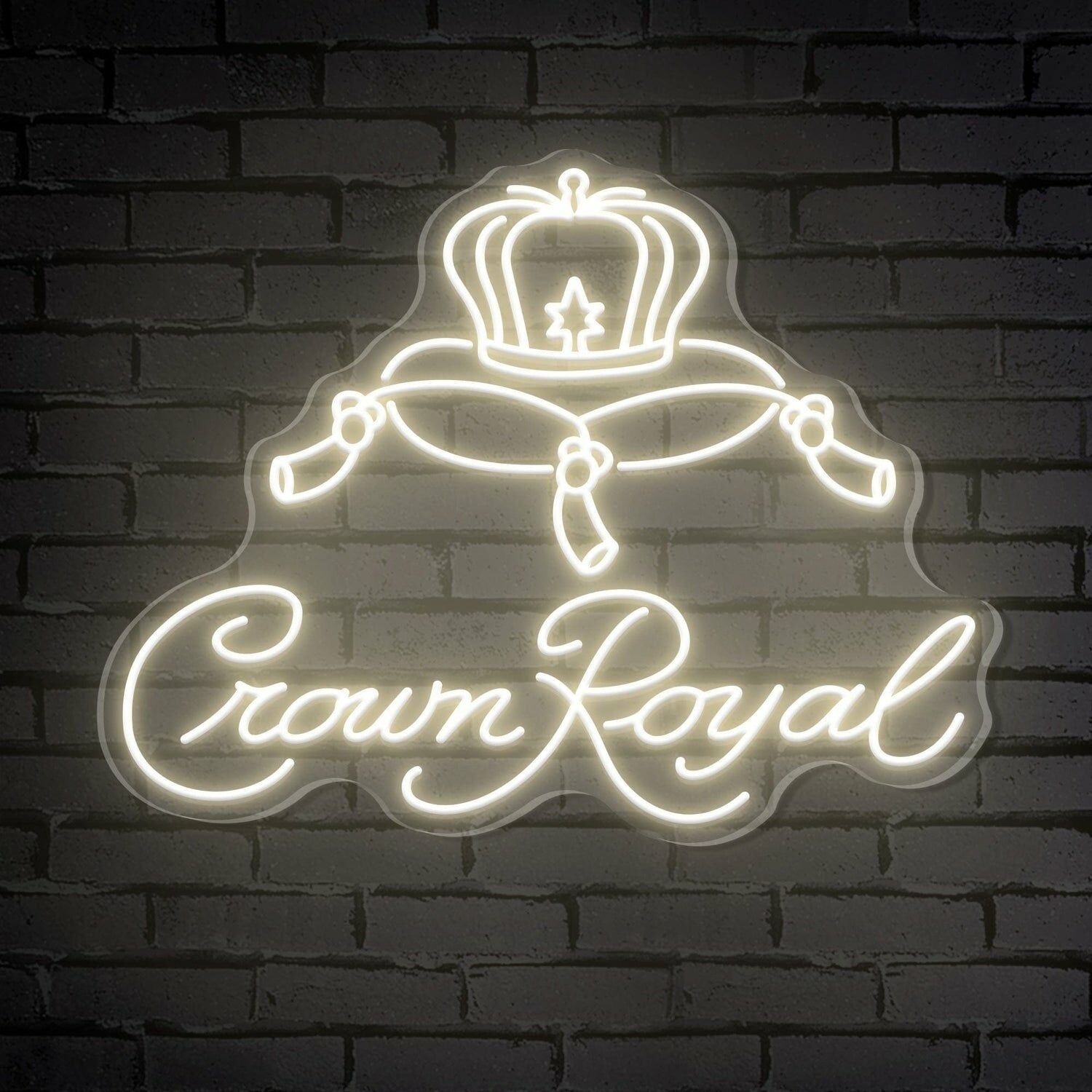 Crown Royal Words Crown Bar Neon Sign | Shineneon