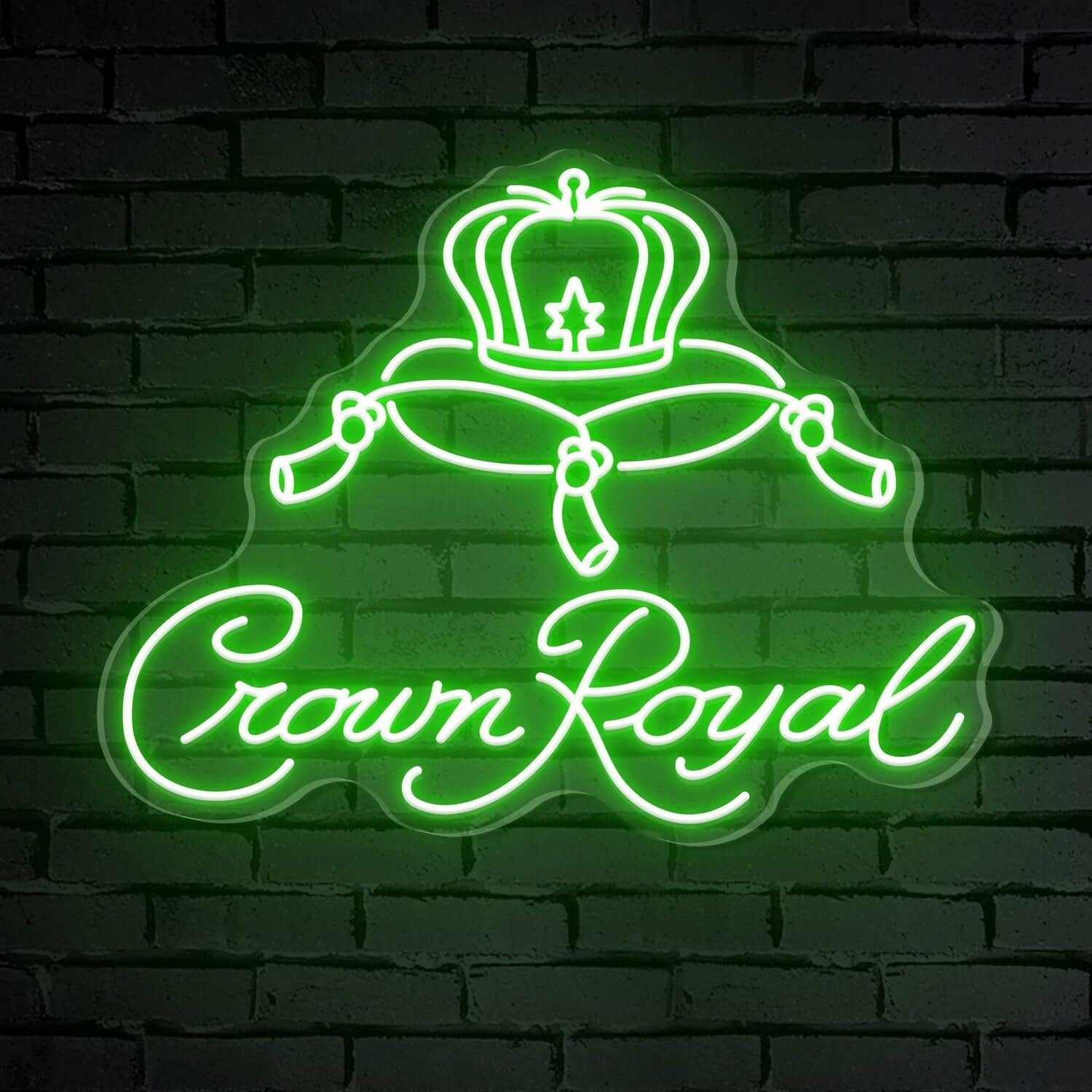 Crown Royal Words Crown Bar Neon Sign | Shineneon