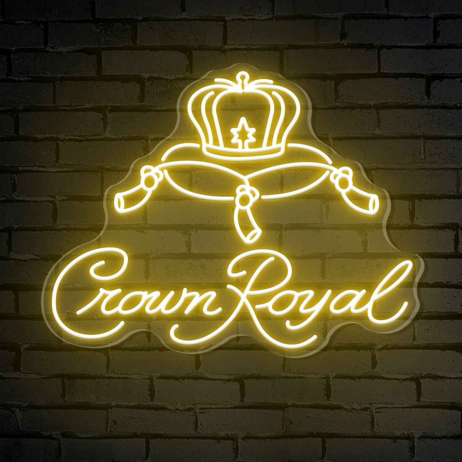 Crown Royal Words Crown Bar Neon Sign | Shineneon
