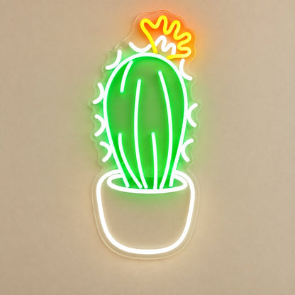 Crowned Cactus LED Neon Sign - Shineneon
