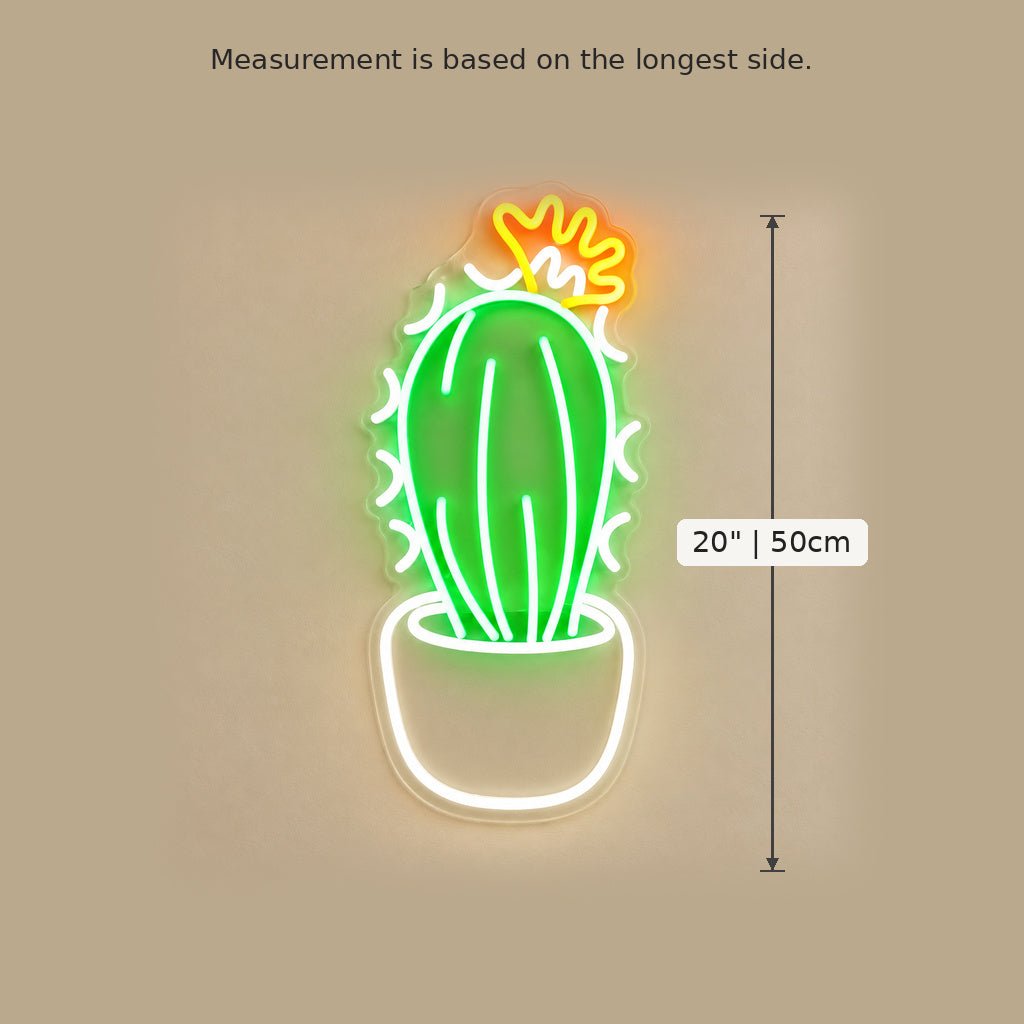 Crowned Cactus LED Neon Sign - Shineneon