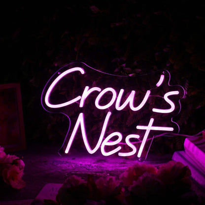 Crows Nest Purple Led Neon Sign - Shineneon