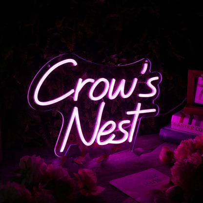 Crows Nest Purple Led Neon Sign - Shineneon