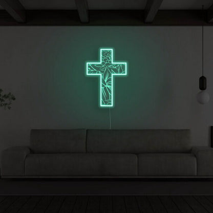Crucifix Neon Sign For Religious And Spiritual Decor | Shineneon