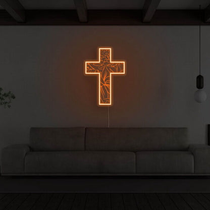 Crucifix Neon Sign For Religious And Spiritual Decor | Shineneon