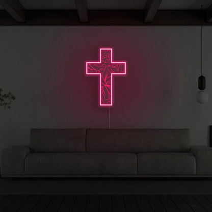 Crucifix Neon Sign For Religious And Spiritual Decor | Shineneon