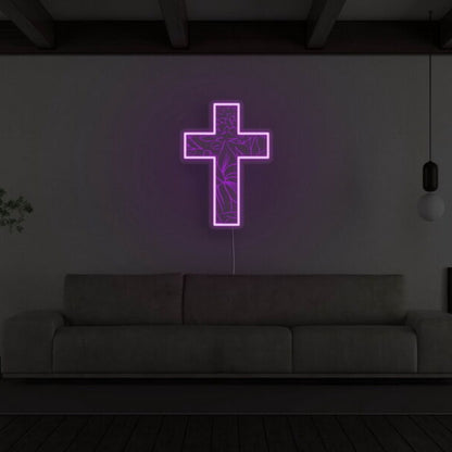 Crucifix Neon Sign For Religious And Spiritual Decor | Shineneon