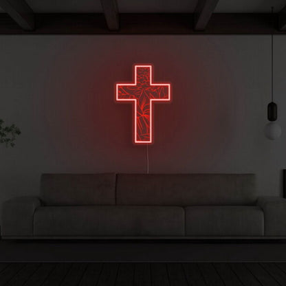 Crucifix Neon Sign For Religious And Spiritual Decor | Shineneon