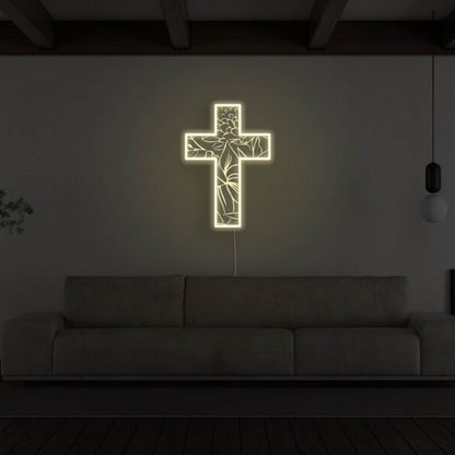 Crucifix Neon Sign For Religious And Spiritual Decor | Shineneon