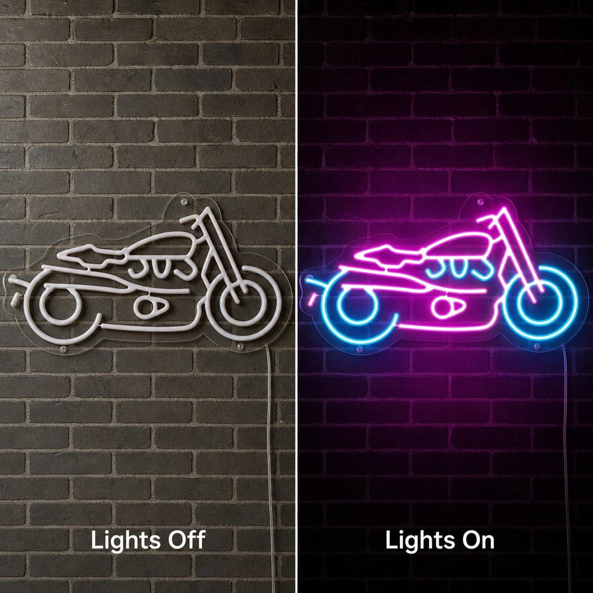 Cruiser Motorcycle LED Neon Sign Man Cave Neon Sign - Shineneon