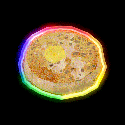 Crumpet Snack Food Led Neon Sign Rgb Color - LED neon sign close-up detail