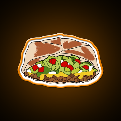 Crunchwrap Fast Food Led Neon Sign For Burger Place Rgb Color