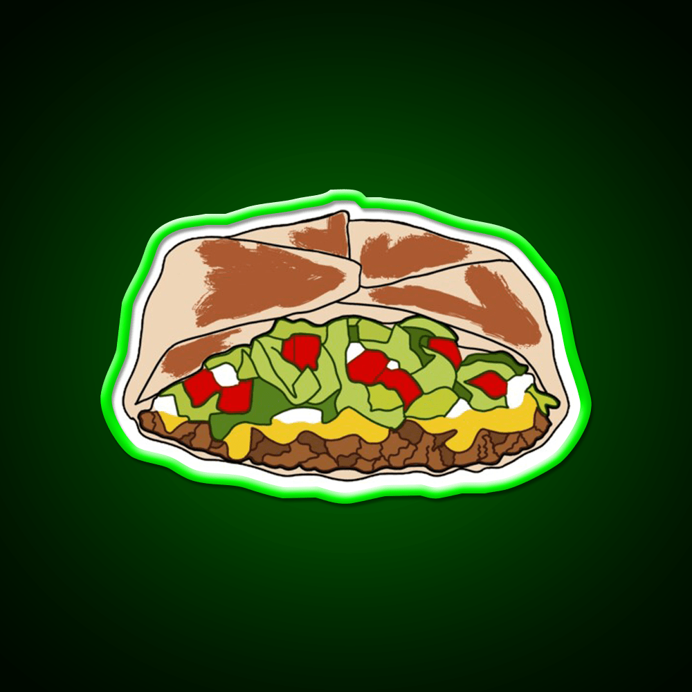 Crunchwrap Snack Food Led Neon Sign Rgb Color - Shineneon