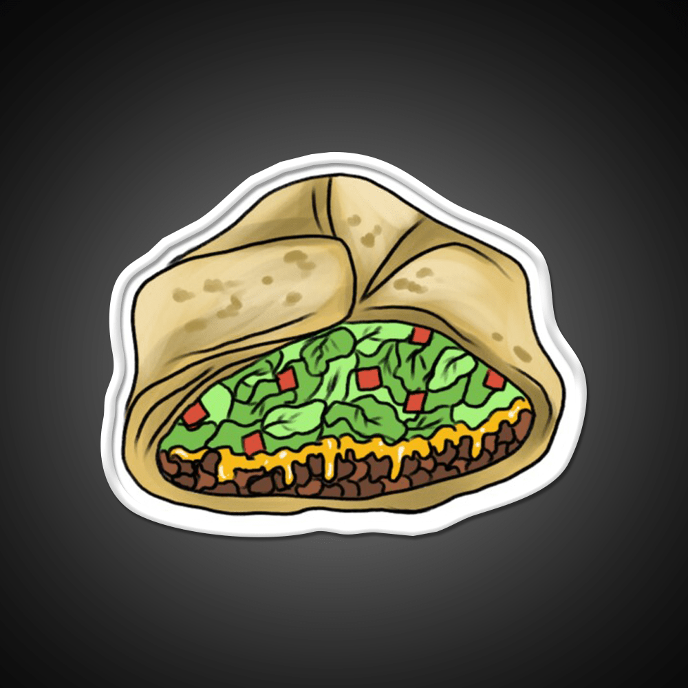 Crunchwrap Supreme Fast Food Led Neon Sign For Burger Place Rgb Color - Shineneon