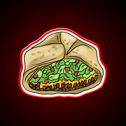 Crunchwrap Supreme Fast Food Led Neon Sign For Burger Place Rgb Color - Shineneon