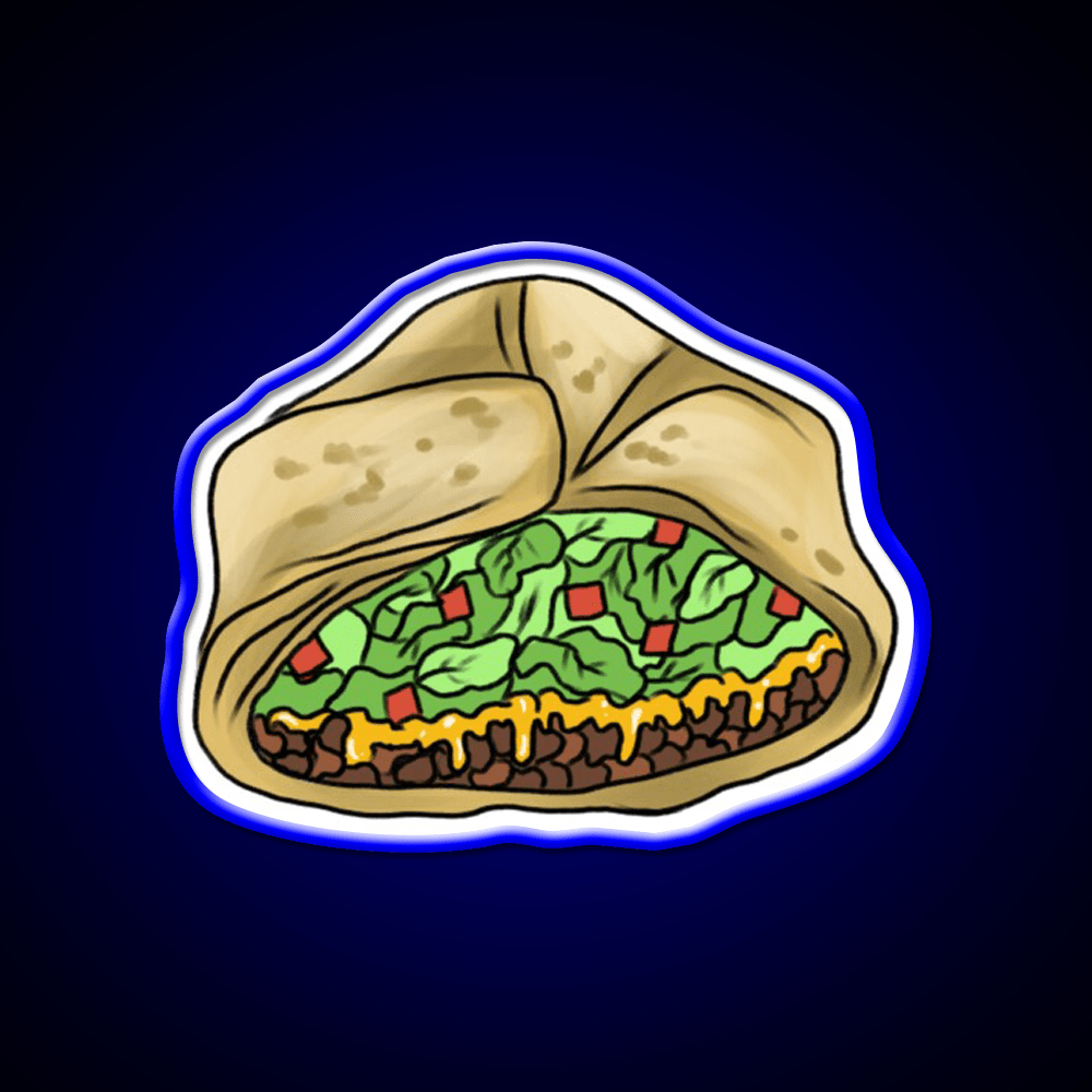 Crunchwrap Supreme Fast Food Led Neon Sign For Burger Place Rgb Color - Shineneon