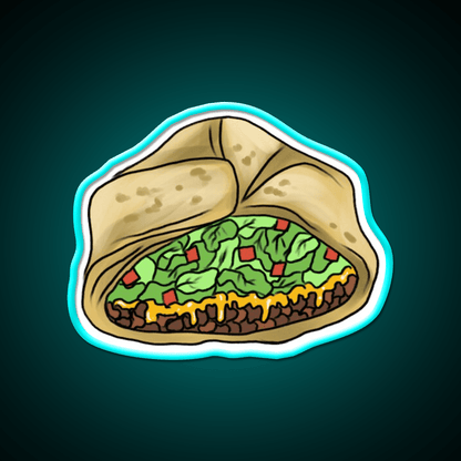Crunchwrap Supreme Fast Food Led Neon Sign For Burger Place Rgb Color - Shineneon