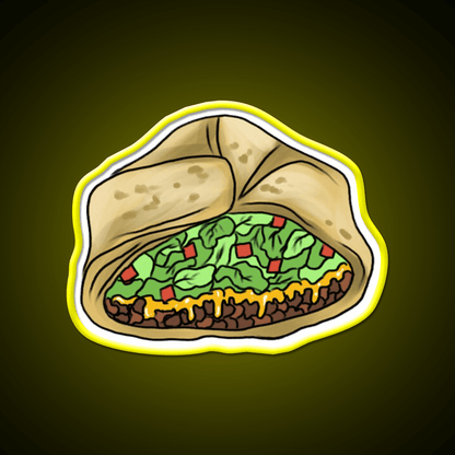 Crunchwrap Supreme Fast Food Led Neon Sign For Burger Place Rgb Color - Shineneon