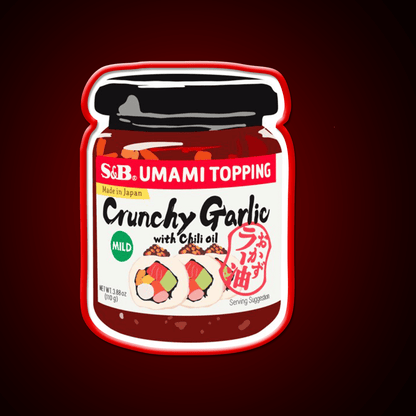 Crunchy Garlic Chili Oil Snack Food Led Neon Sign Rgb Color - Shineneon