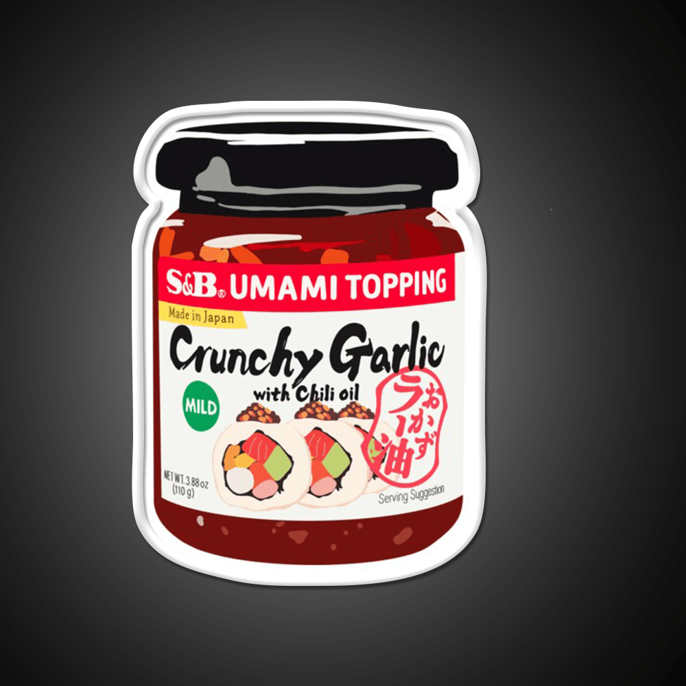 Crunchy Garlic Chili Oil Snack Food Led Neon Sign Rgb Color - Shineneon