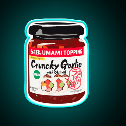 Crunchy Garlic Chili Oil Snack Food Led Neon Sign Rgb Color - Shineneon
