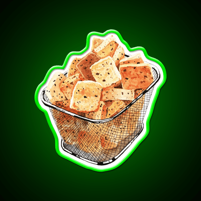Crunchy Garlic Croutons Fast Food Led Neon Sign For Burger Place Rgb Color - Shineneon