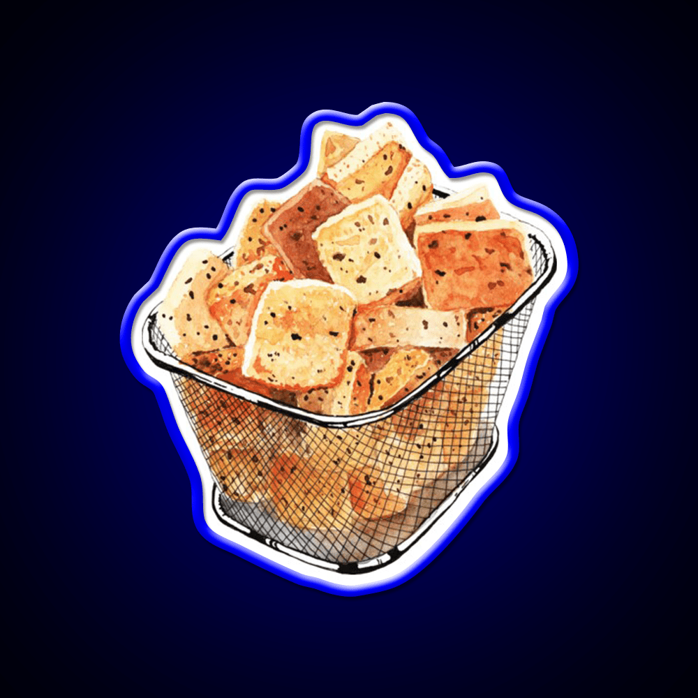 Crunchy Garlic Croutons Fast Food Led Neon Sign For Burger Place Rgb Color - Shineneon